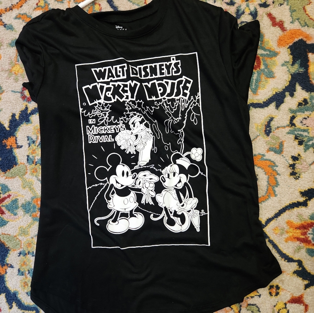 Mickey Mouse Disney Black Shirt Womens